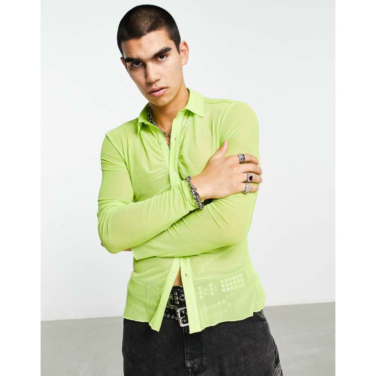 ASOS DESIGN extreme cutaway bodysuit in neon green