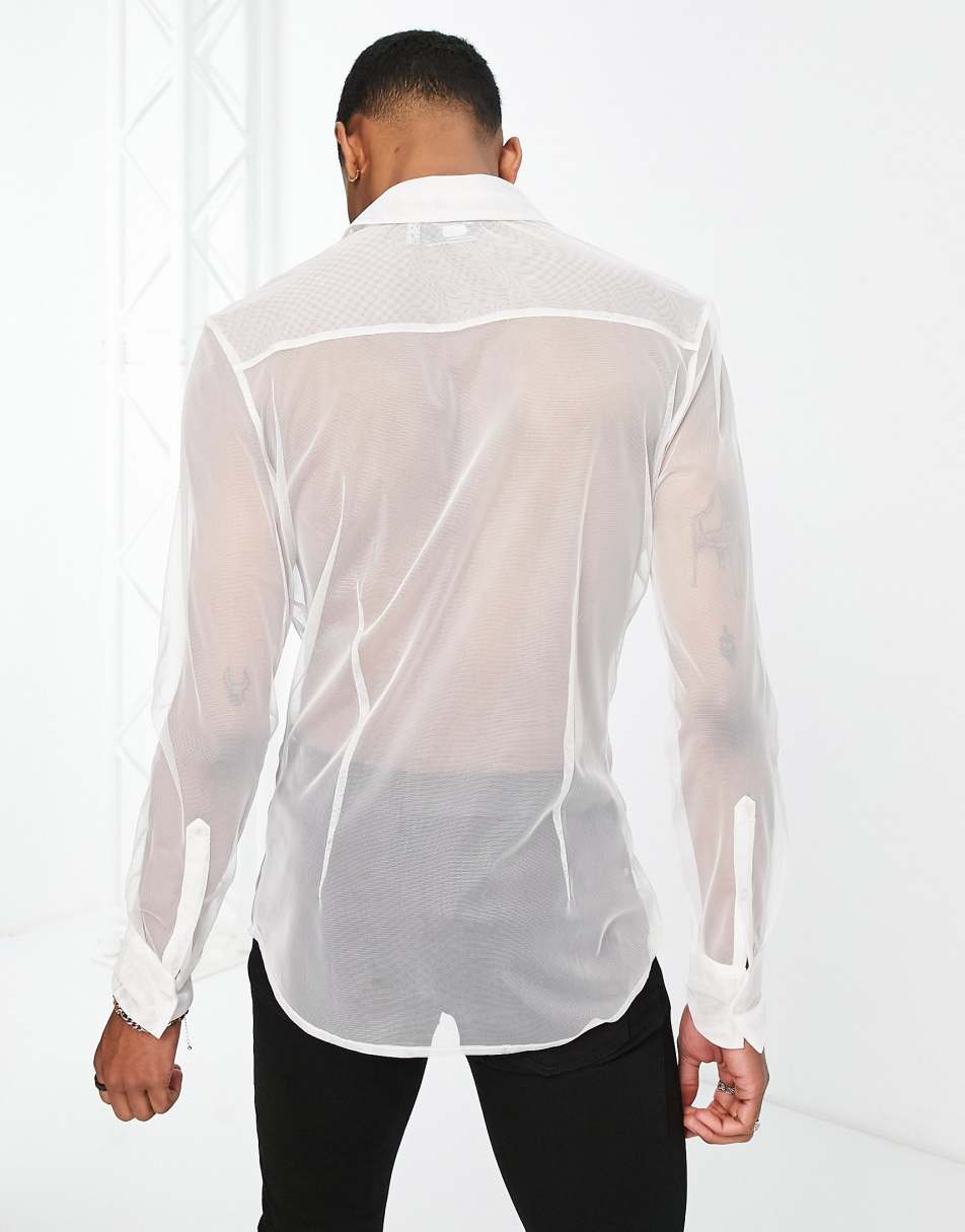 Skin mesh. Mesh Shirt.