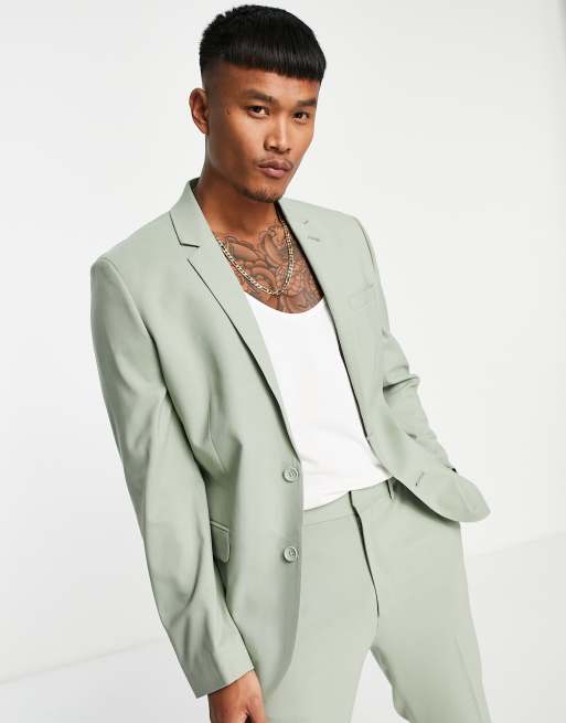 Asos green clearance suit jacket