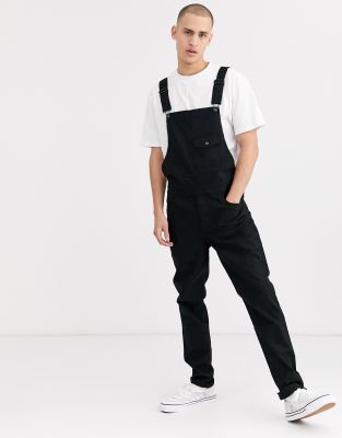 black slim overalls