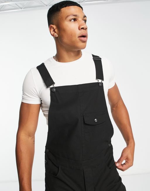 ASOS DESIGN Skinny Denim Dungarees In Black, $50, Asos