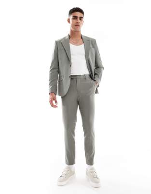 ASOS DESIGN - Skinny pak met stretch in vier richtingen in donkergroen - view 1