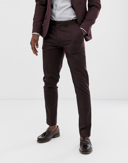 ASOS DESIGN - Skinny kostuum in donkerrood, 3 van 3