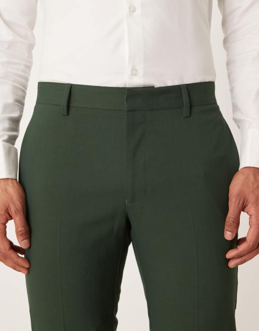 ASOS DESIGN - Skinny pantalon in donkergroen, 5 van 5