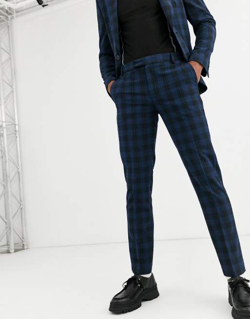 ASOS DESIGN - Skinny seersucker kostuum in marineblauw, 2 van 2