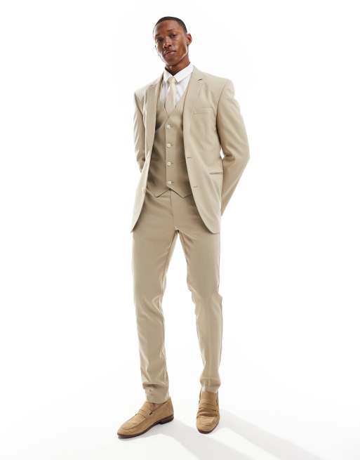 ASOS DESIGN - Skinny pantalon in stone