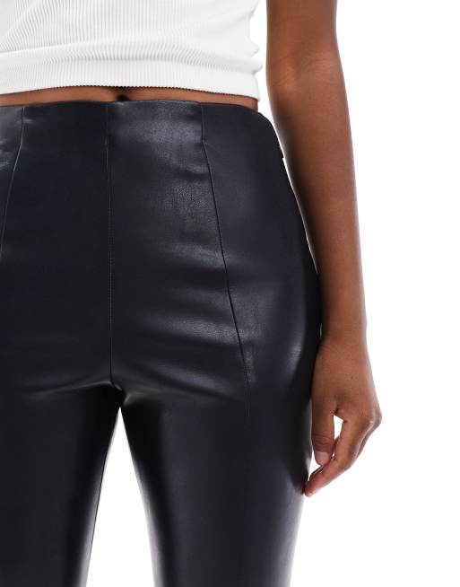 ASOS DESIGN skinny pants in faux leather in black , 5 of 5