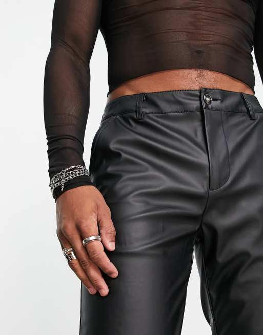 ASOS DESIGN skinny pants in matte leather look