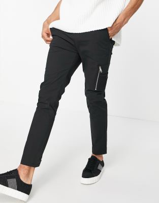 black skinny pants with pockets