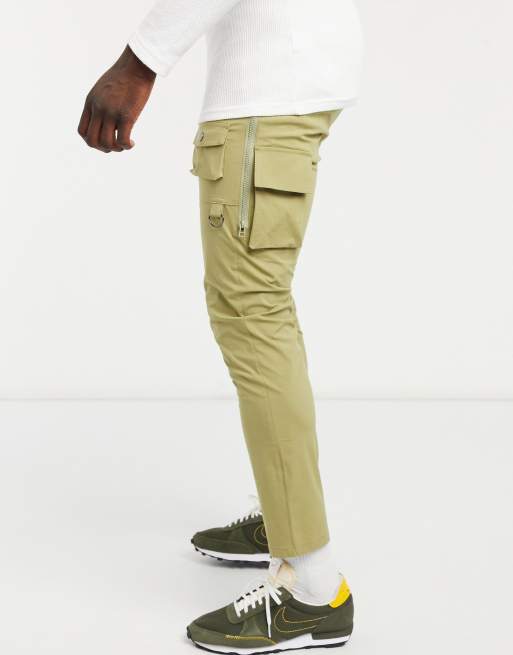 asos design skinny joggers with side stripe
