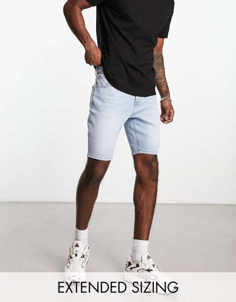 ASOS Denim Shorts In Slim Black With Heavy Rips  Mens denim shorts, Ripped  jeans men, Asos menswear