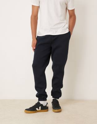 Asos Design Skinny Scuba-style Fabric Sweatpants In Blue