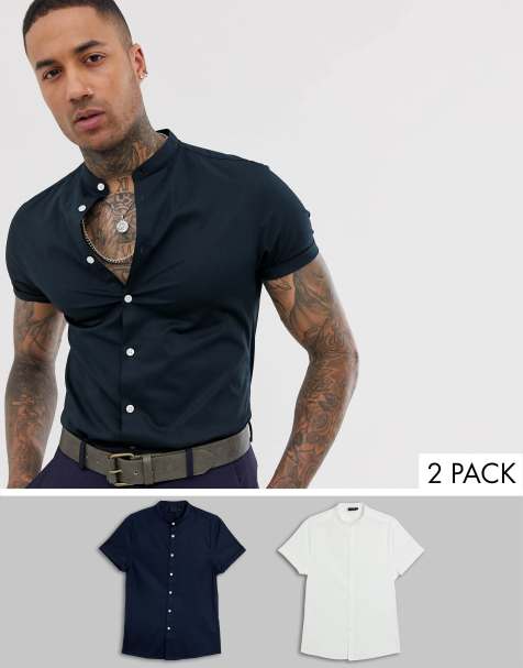 grandfather collar shirts