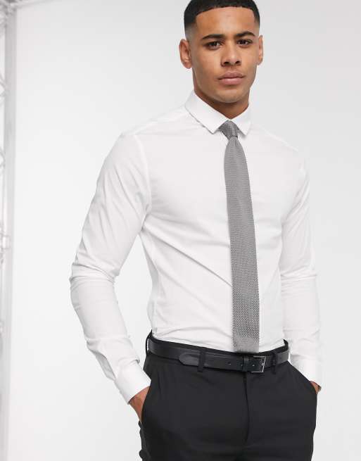 ASOS DESIGN skinny shirt in white | ASOS