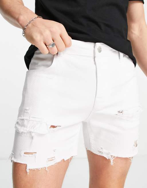 Shorts outlet vaqueros blancos