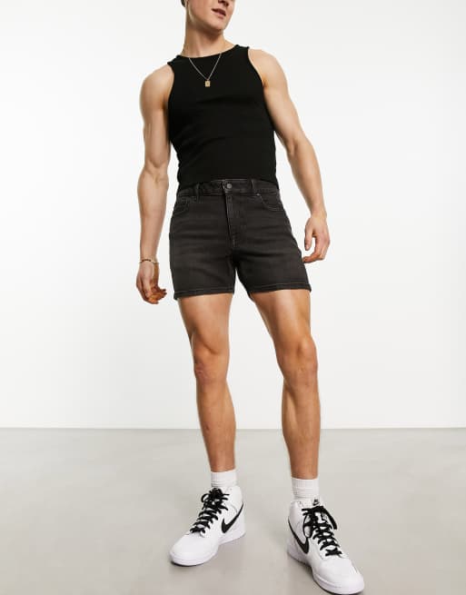 Asos mens hot sale black shorts