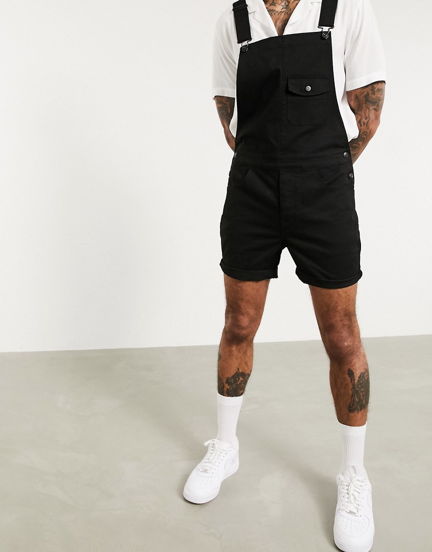 ASOS DESIGN skinny shorts overall-Black