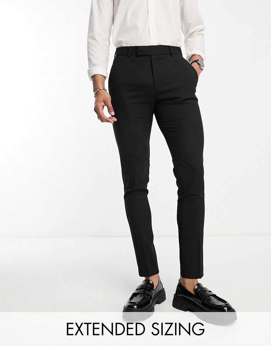 Asos Design Skinny Smart Pants In Black