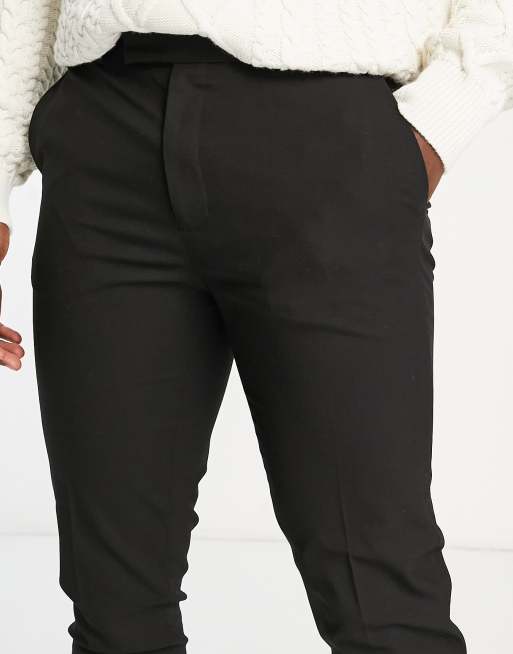 ASOS DESIGN skinny smart pants in black