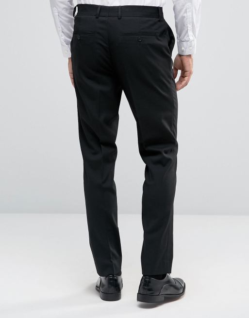 ASOS DESIGN skinny smart pants in black