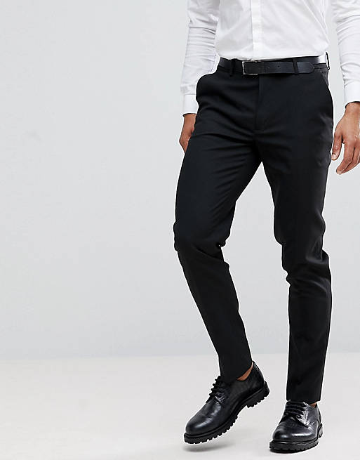 ASOS DESIGN skinny smart pants in black | ASOS