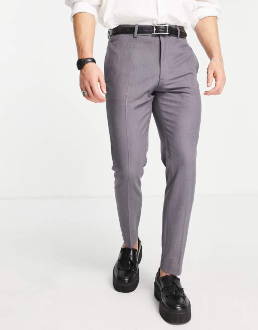 ASOS DESIGN skinny smart pants in gray | ASOS