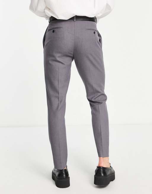 ASOS DESIGN skinny smart pants in gray