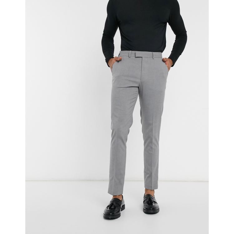 ASOS DESIGN skinny smart pants in gray