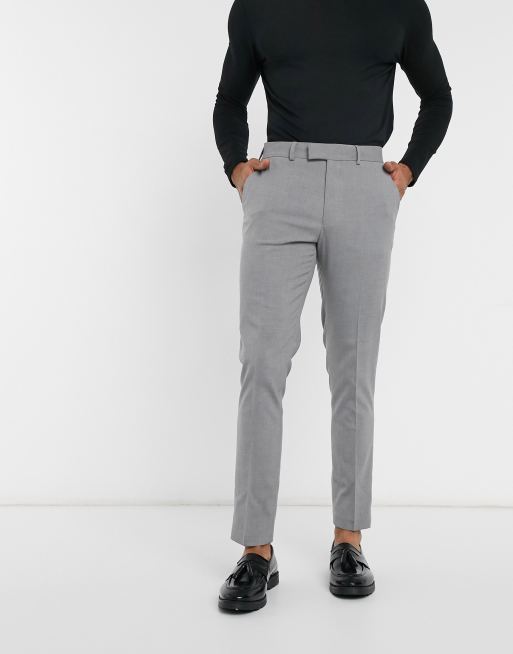 ASOS DESIGN skinny smart pants in gray