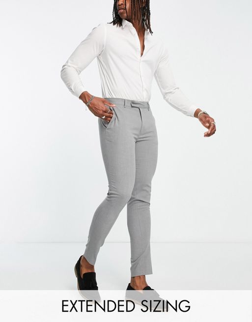 ASOS DESIGN skinny smart pants in gray