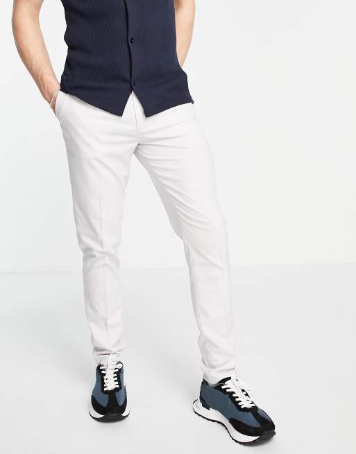 ASOS DESIGN skinny smart pants in gray