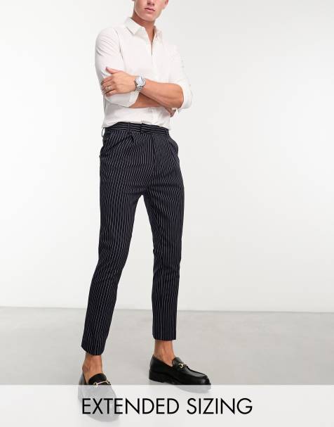 ASOS DESIGN slim dressy pants in navy