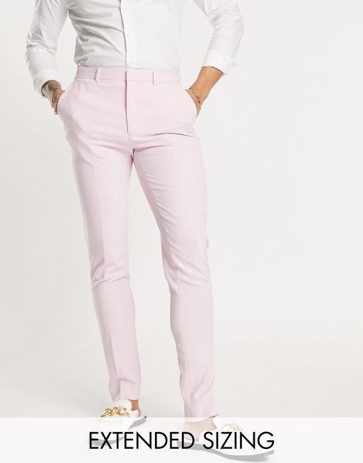 ASOS DESIGN skinny Smart pants pink