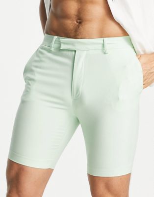 ASOS DESIGN skinny smart shorts in mint
