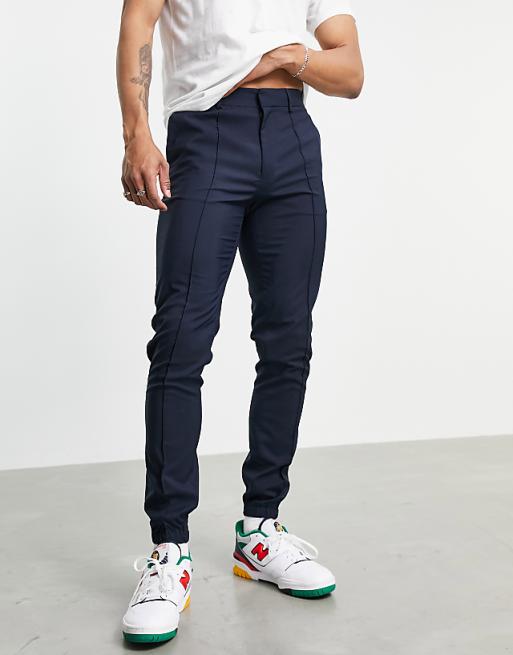 ASOS DESIGN skinny smart sweatpants in slate blue - part of a set | ASOS