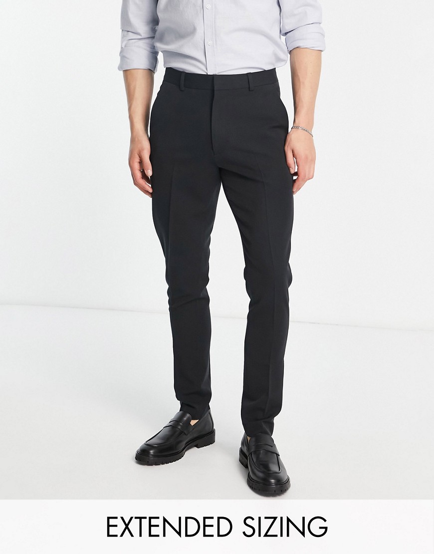 ASOS DESIGN skinny smart trouser in black