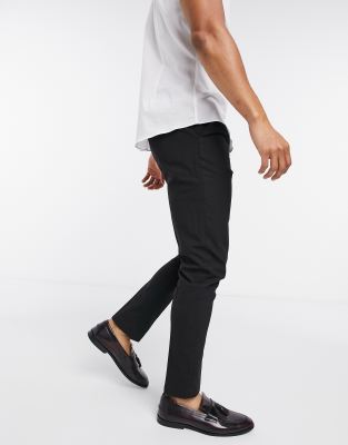 men's skinny black trousers