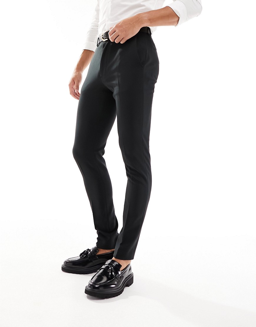 ASOS DESIGN skinny smart trousers in black
