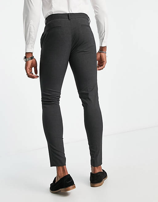 Trousers & Chinos skinny smart trousers in charcoal 