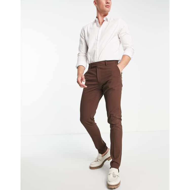 Smart casual hot sale brown pants