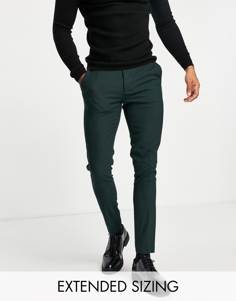 ASOS DESIGN skinny smart pants in gray