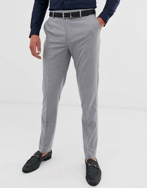 ASOS DESIGN skinny smart pants in gray