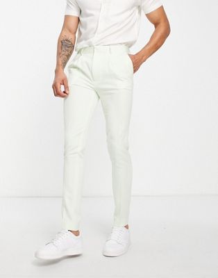 ASOS DESIGN skinny smart trousers in mint