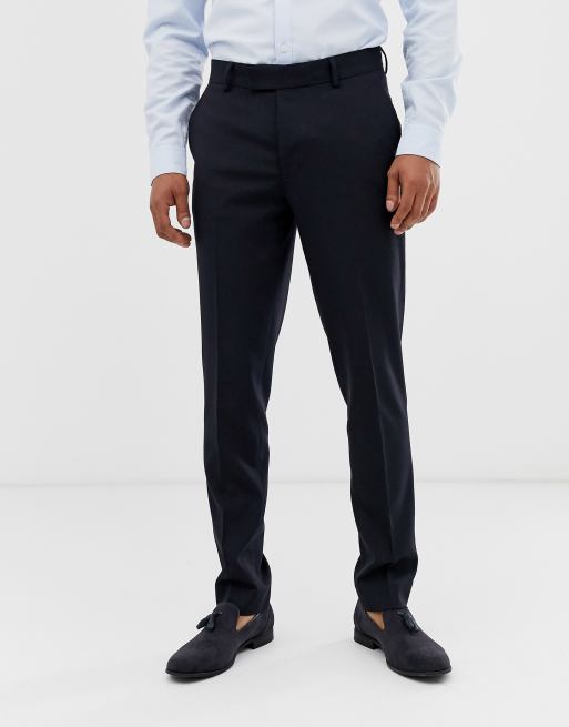 ASOS DESIGN skinny smart trousers in navy