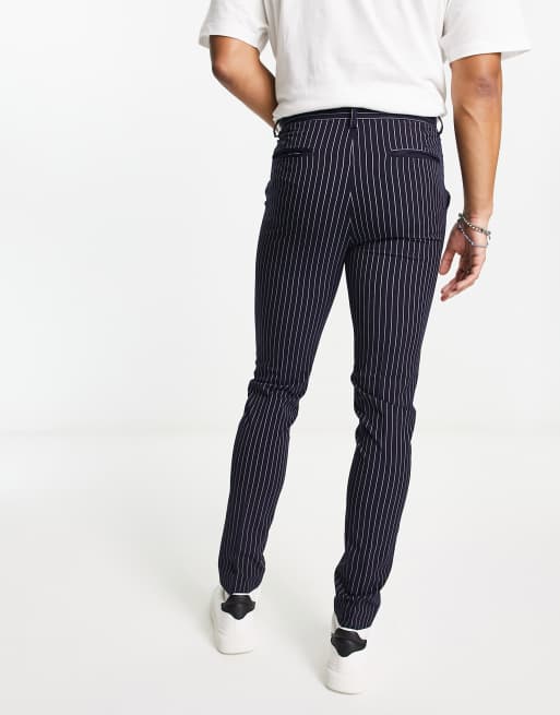 Striped sales smart trousers