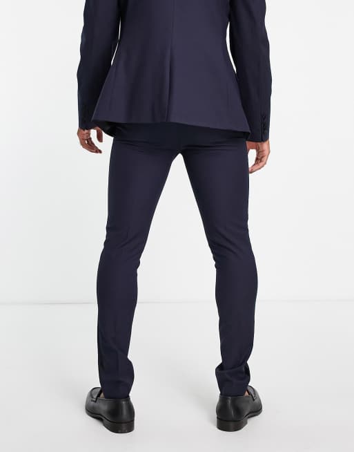 ASOS DESIGN - Skinny smoking pantalon in marineblauw, 2 van 4