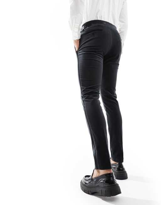 ASOS DESIGN - Skinny smoking pantalon in zwart fluweel, 5 van 5