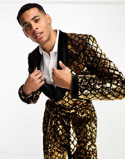 Gold glitter hot sale suit jacket