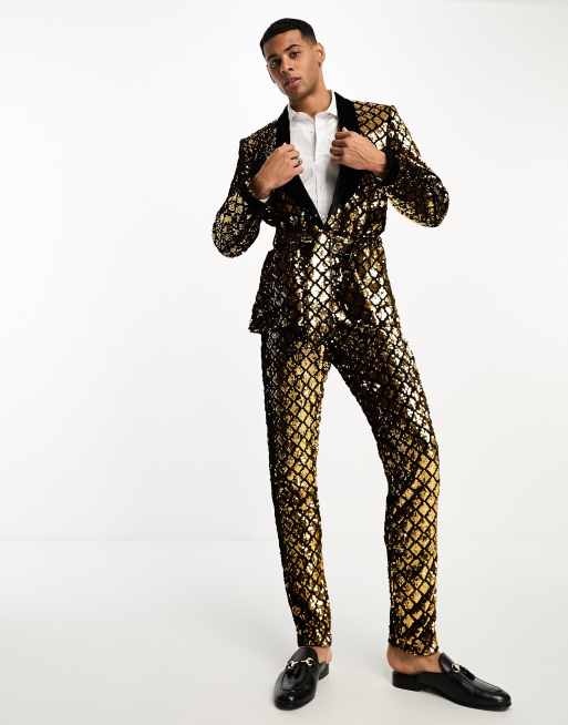 Asos mens sale sequin blazer