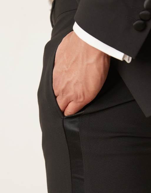 ASOS DESIGN - Skinny smokingbroek in zwart, 3 van 5